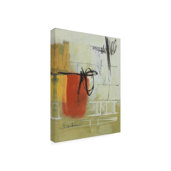 Pablo Esteban 'Abstract With Rust And Neutral' Canvas Art,35x47